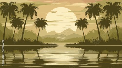 palm trees in the sea