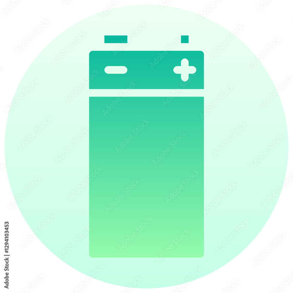 battery vector round gradient icon battery vector round gradient icon
