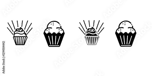 Bakery Icons Pack. Thin line icons set. Flaticon collection set. Simple vector icons