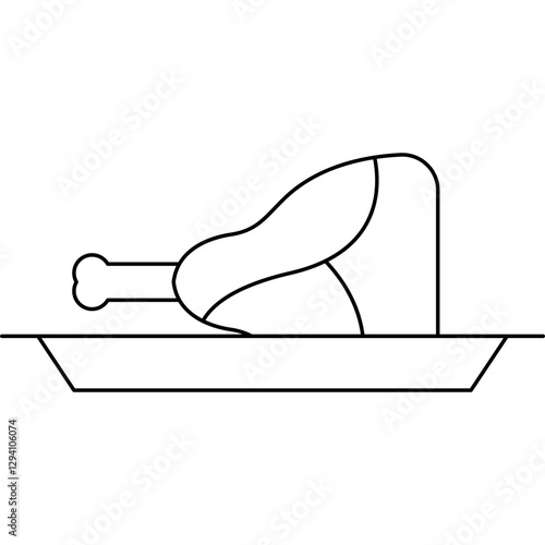 Veal Cutlet icon single vector illustration