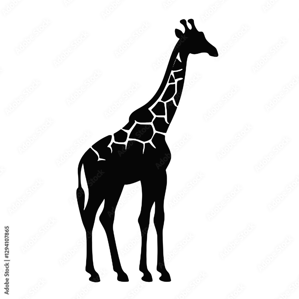 Obraz premium giraffe silhouette vector illustration