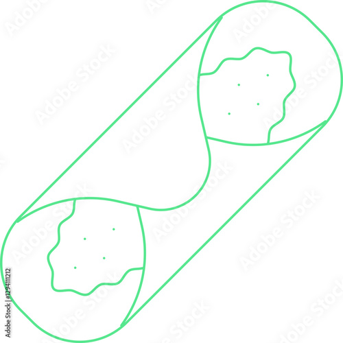 Cannoli icon single vector illustration