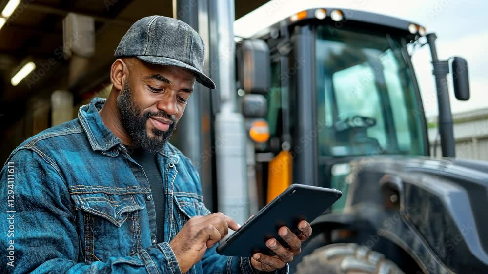 Modern Farming: A Black Farmer Using Tablet Technology Modern Farming: A Black Farmer Using Tablet Technology
