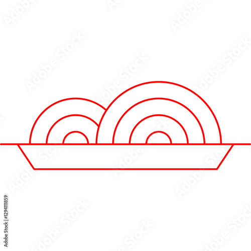 Fettucini Alfredo icon single vector illustration