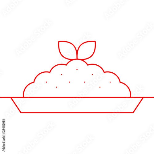 Risotto icon single vector illustration