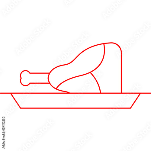 Veal Cutlet icon single vector illustration