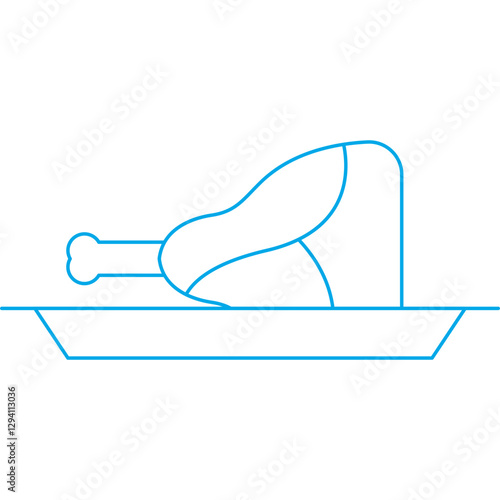 Veal Cutlet icon single vector illustration