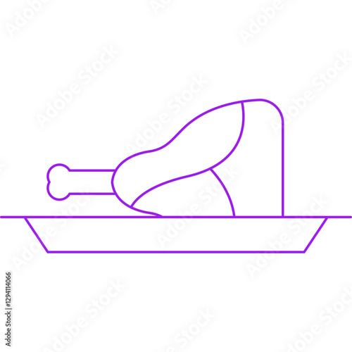 Veal Cutlet icon single vector illustration