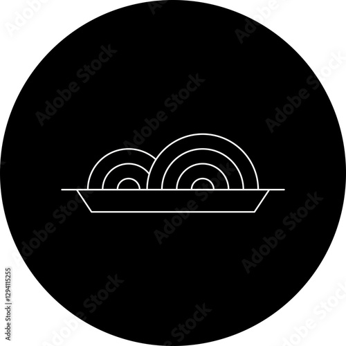 Fettucini Alfredo icon single vector illustration