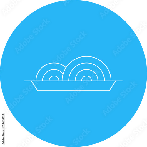 Fettucini Alfredo icon single vector illustration