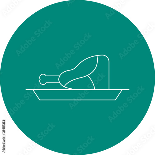 Veal Cutlet icon single vector illustration