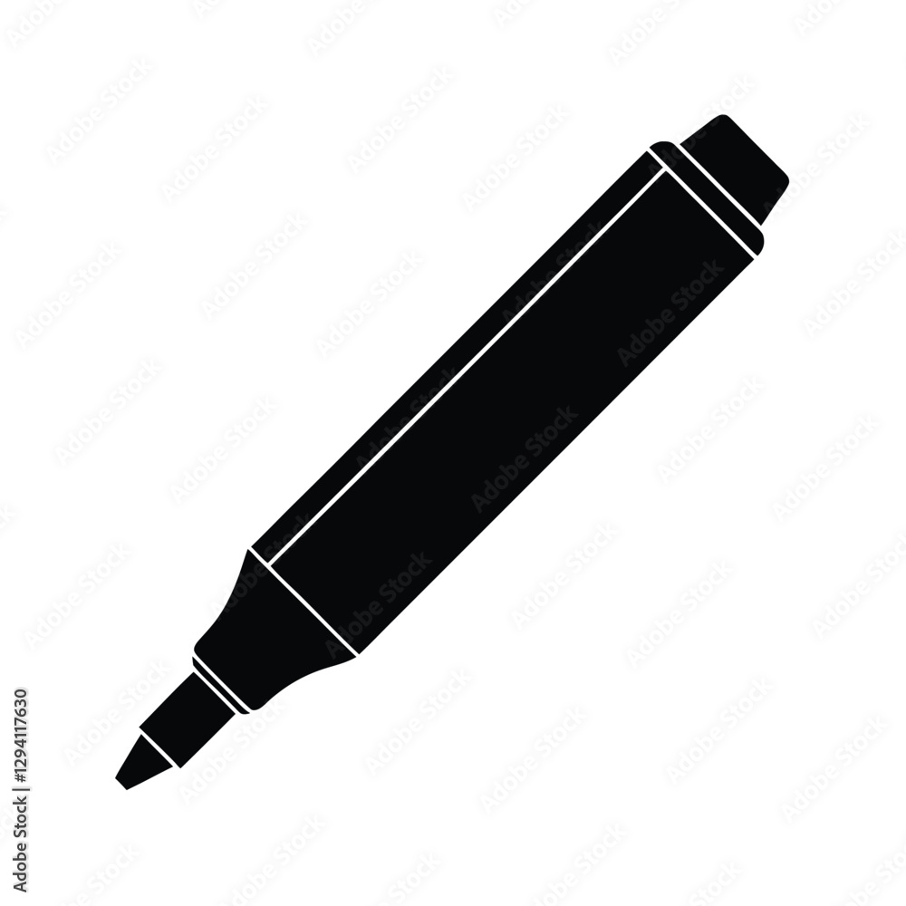 Vivid highlighter pen vector image offering clear focus and bright office presentation on white Vivid highlighter pen vector image offering clear focus and bright office presentation on white