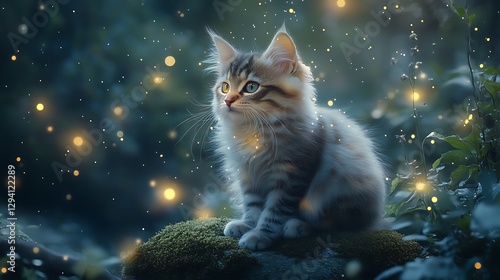 A magical kitten with special powers