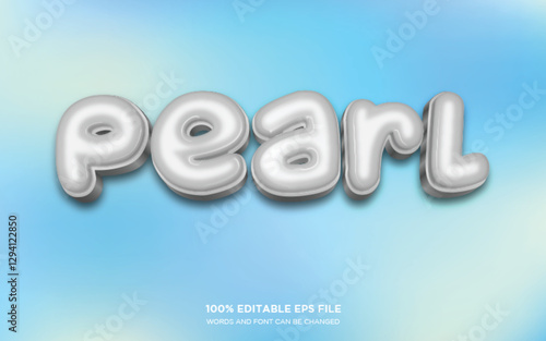 Pearl 3d editable text style effect