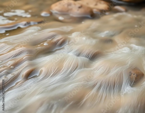 an image of a close up of a river with rocks in it, there is a close up of a stream of water with rocks in it photo