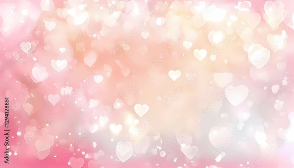 Dreamy Abstract Background With Soft Blurred Heart Shapes Dreamy Abstract Background With Soft Blurred Heart Shapes