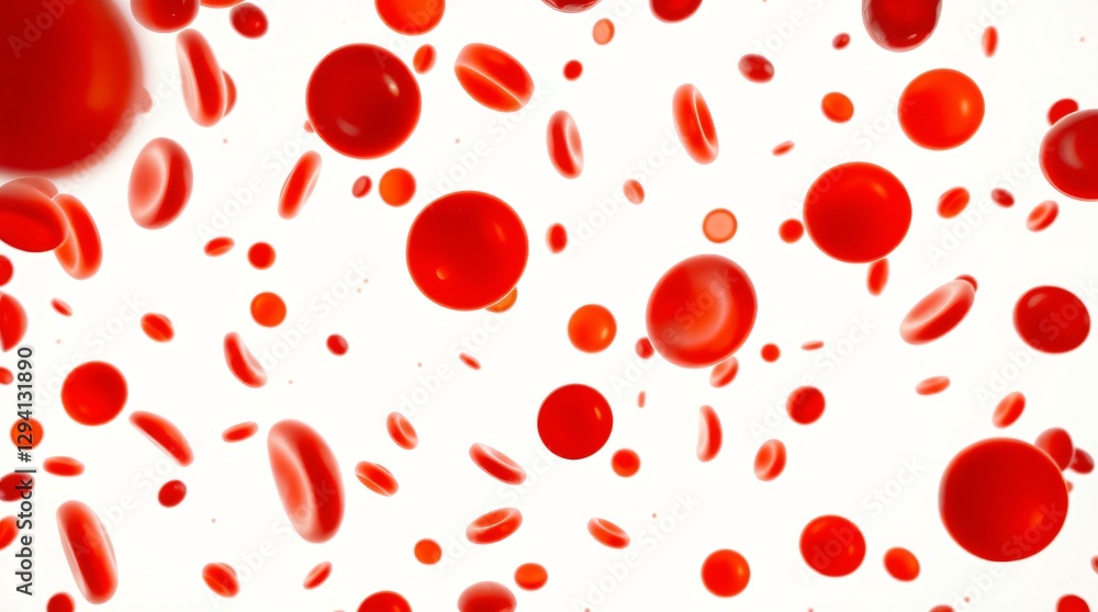 a red blood cells flowing a red blood cells flowing