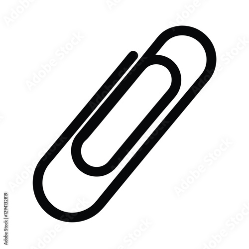 Elegant paperclip vector design highlighting essential office tool for secure document binding