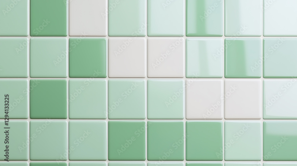 A pattern of square tiles in pastel and light green shades. The tiles offer a clean, modern aesthetic suitable for various design applications. A pattern of square tiles in pastel and light green shades. The tiles offer a clean, modern aesthetic suitable for various design applications.
