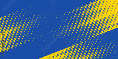 Dots halftone yellow and blue color pattern gradient grunge texture background. Dots pop art comics sport style vector illustration halftone. modern