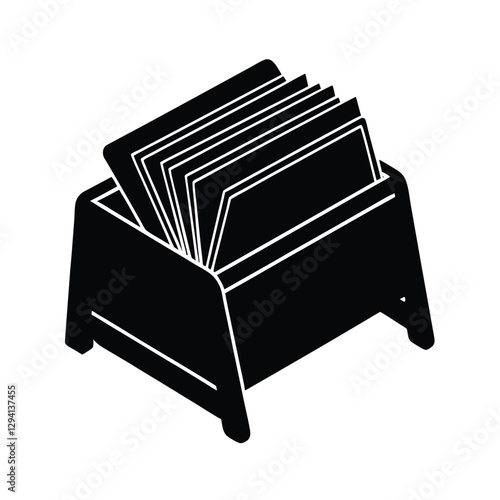 Modern rolodex illustration offering simple design for efficient office networking and information storage