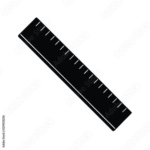 Simple ruler illustration offering effective design for accurate office measurements and layout planning