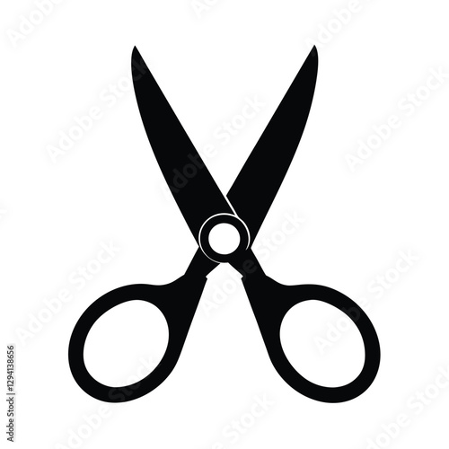 Sharp scissors vector image depicting clear cutting tool for efficient office crafting and design tasks