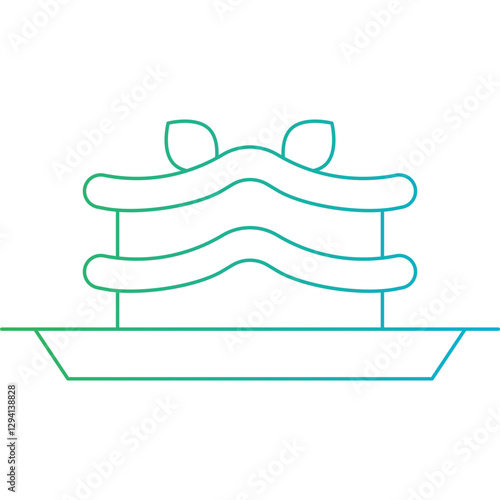 Lasagna icon single vector illustration