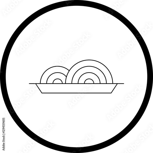 Fettucini Alfredo icon single vector illustration