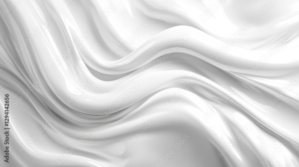 Obraz premium Abstract White Liquid Flowing Seamless Texture