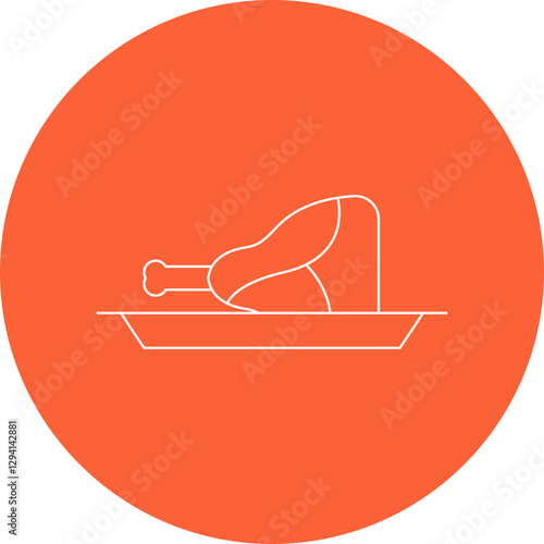 Veal Cutlet icon single vector illustration