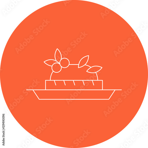 Bruschetta icon single vector illustration