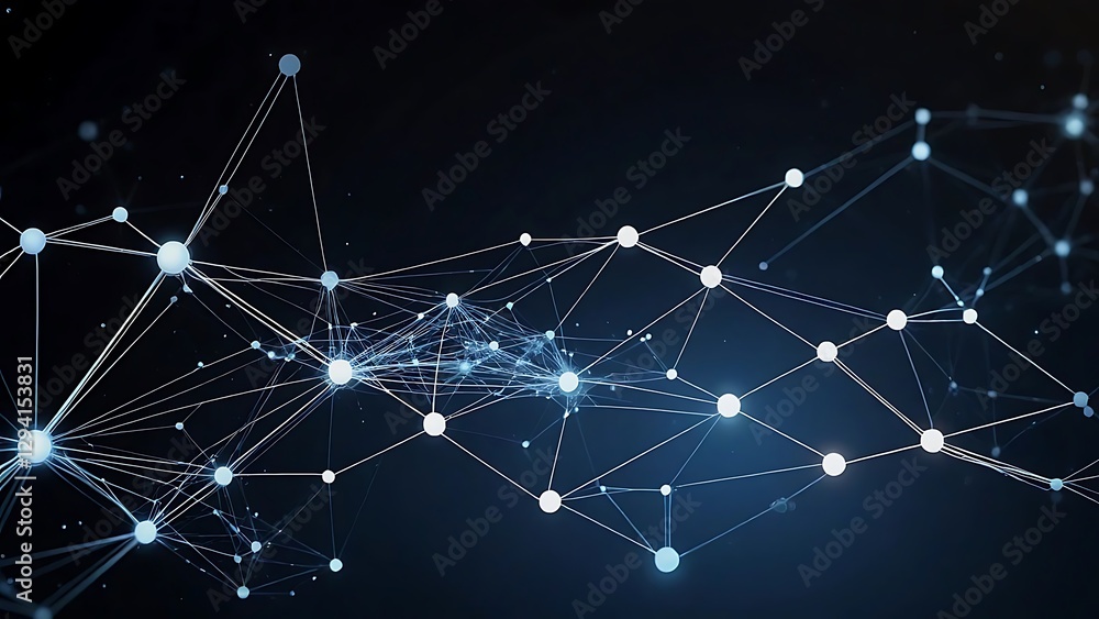 Fototapeta premium Network Topology: Interconnections, Nodes, and Data Flow Visualization