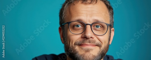 Elevate your brand with this image of a well-groomed man with glasses, embodying professional and stylish brand identity Perfect for corporate websites, LinkedIn profiles, and marketing materials