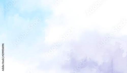 푸른색과 보라색이 옅게 섞인 수채화 패턴 배경