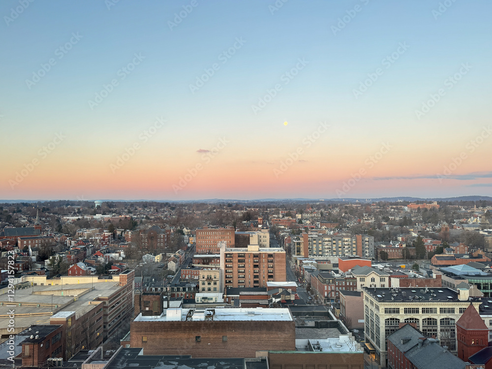 Fototapeta premium view of Lancaster city