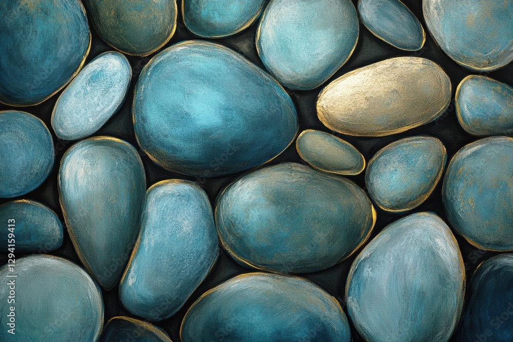 Colorful river stones background in shades of blue and gray for home decor, landscaping, design projects, and nature-themed interiors. Colorful river stones background in shades of blue and gray for home decor, landscaping, design projects, and nature-themed interiors.