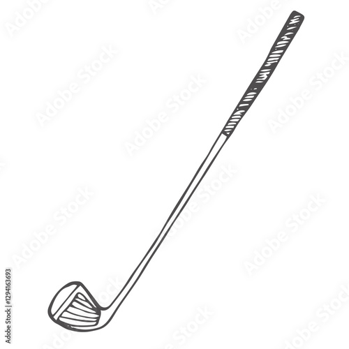 Black golf club. golf club Line art logos or icons. vector illustration.