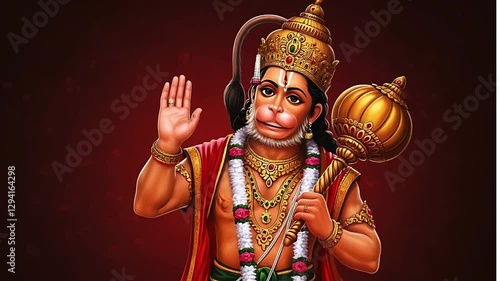 Hanuman Jayanti Janmotsav celebration background for religious holiday of India