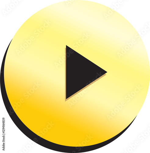 golden play button icon. Free Download golden play button icon. - GFXLoad