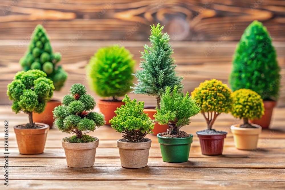 Miniature Bonsai Trees, Tiny Plants, Small Evergreen Trees, Cute Potted Plants, Tabletop Garden Decor Miniature Bonsai Trees, Tiny Plants, Small Evergreen Trees, Cute Potted Plants, Tabletop Garden Decor