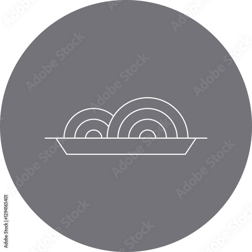 Fettucini Alfredo icon single vector illustration