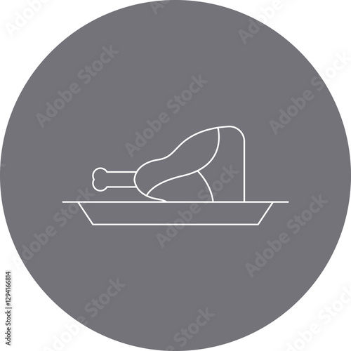 Veal Cutlet icon single vector illustration