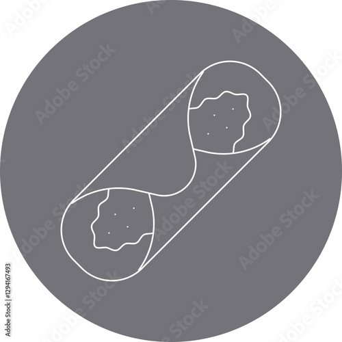 Cannoli icon single vector illustration