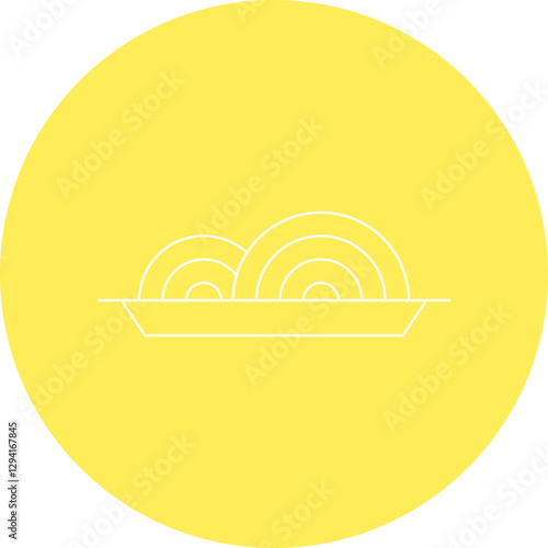 Fettucini Alfredo icon single vector illustration