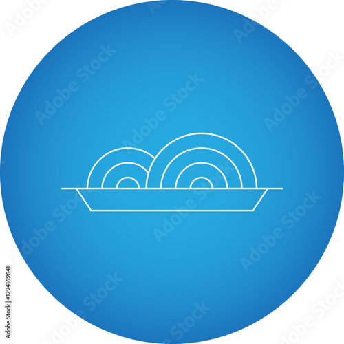 Fettucini Alfredo icon single vector illustration
