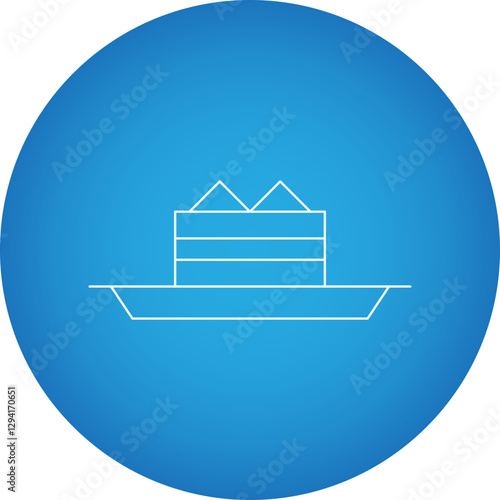 Tiramisu icon single vector illustration