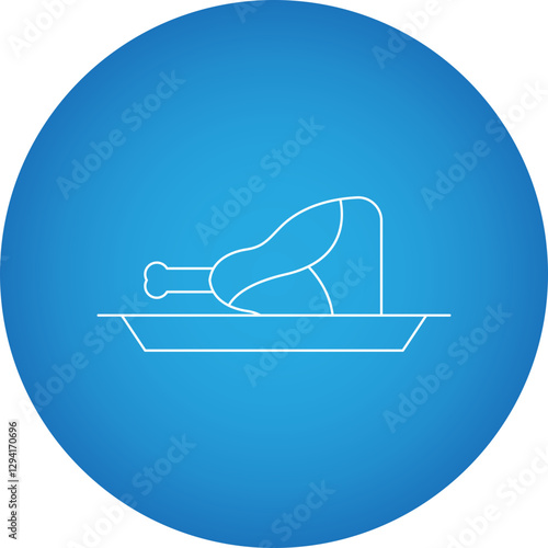 Veal Cutlet icon single vector illustration