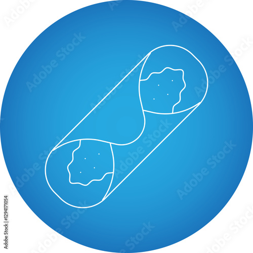 Cannoli icon single vector illustration