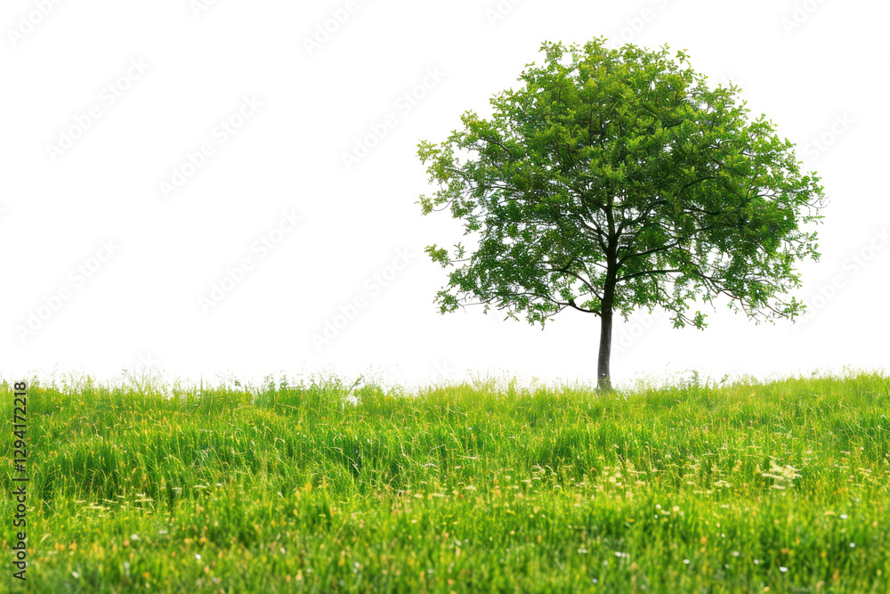 PNG Lone tree in green field PNG Lone tree in green field